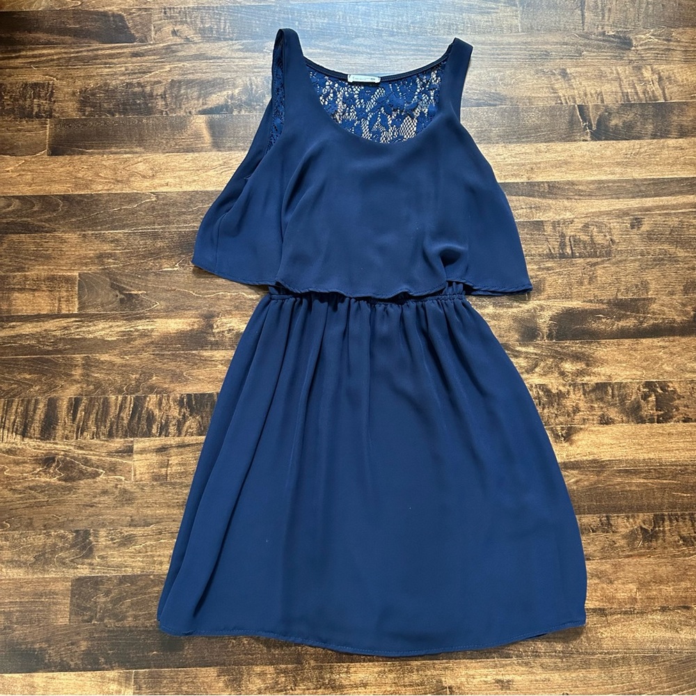Women’s Soprano navy dress with lace